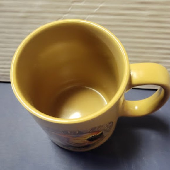 Vintage Tan Cowboy Western Coffee Mug "Live to Ride" with Boots and Saddle - Picture 3 of 4